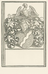 Lo stemma di Michael Behaim, 1518-20 circa (xilografia) da Albrecht Dürer or Duerer