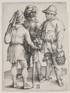 Tre contadini in conversazione, 1497 circa (incisione) da Albrecht Dürer or Duerer