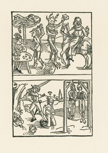 Xilografia a "Wie der Würffel auff ist Kumen" (Come il Würffel è morto) da Albrecht Dürer or Duerer