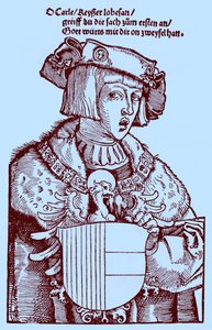 Giovane Carlo V (1500-1558) (incisione) da Albrecht Dürer