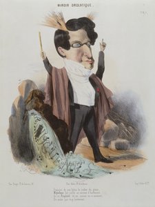 Caricatura di Jakob Meyerbeer (1791-1864) compositore tedesco