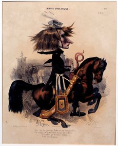 Caricatura del compositore Franz Liszt (1811-1886) di Alcide Joseph Lorentz (1813-1858) da 