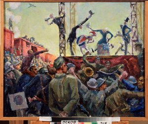 Brigata di agitazione al fronte da Aleksandr Aleksandrovich Osmerkin