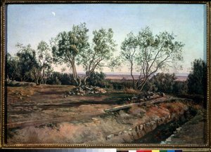 Ulivi vicino al cimitero di Albano da Aleksandr Andreevich Ivanov