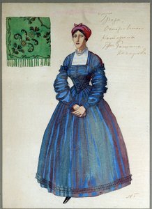 Bozzetto di costume per la pièce La tempesta di Aleksandr Ostrovskij da Aleksandr Jakovlevic Golovin