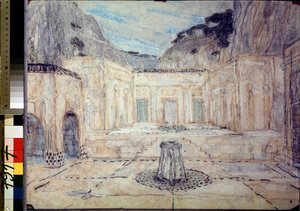 Progetto di decorazione per la tragedia Antigone dopo Sofocle