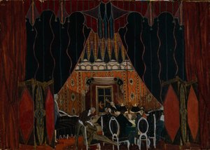 Scenografia per la commedia teatrale La Mascherata di M. Lermontov