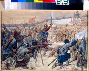 La conquista della Siberia da parte di Yermak Timofeyevitch da Aleksei Danilovich Kivshenko