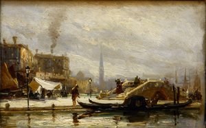 Venezia vicino alla stazione ferroviaria. Mezzogiorno da Aleksei Petrovich Bogolyubov