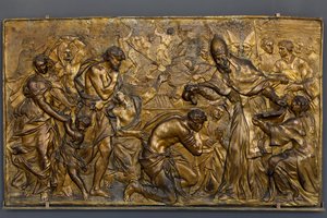 Papa Liberio che battezza i neofiti da Alessandro Algardi