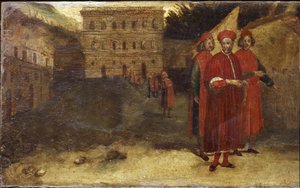 Luca Pitti banchiere italiano, davanti al suo palazzo (Palazzo Pitti) da Alessandro Allori