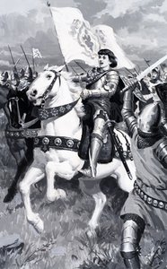 Il Santo di Orléans, da "Storia della Francia" (gouache su carta)