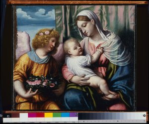 Madonna con Bambino e un angelo da Alessandro Bonvicino Moretto