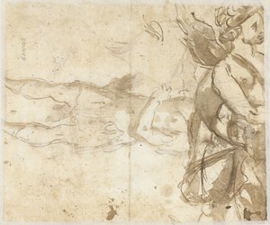 Amore in piedi, con arco da Alessandro Casolani (attributed to)