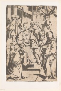Maria con bambino circondata da santi da Alessandro Gandini