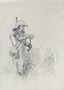 Primo Impero (1804-1814 o 1815): soldato della grande armata napoleonica, soldato di fanteria cacciatore