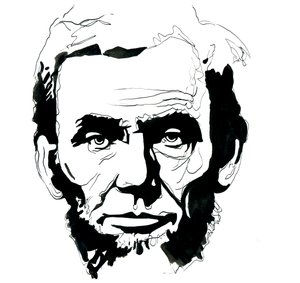 Ritratto di Abraham Lincoln (1809-1865) Presidente degli Stati Uniti