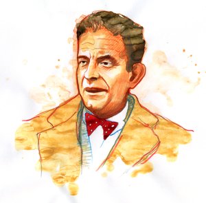 Ritratto dello psichiatra e psicoanalista francese Jacques Lacan (1901-1981)