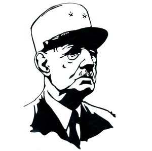 Ritratto del Generale Charles de Gaulle da Alessandro Lonati