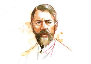 Ritratto del sociologo tedesco Max Weber (1864 - 1920)