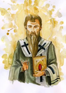 Rappresentazione di Basilio di Cesarea o San Basilio il Grande (329-379)