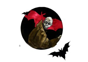 Rappresentazione del personaggio di Nosferatu il vampiro da Alessandro Lonati
