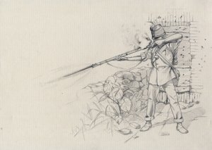 Secondo impero (1852-1870): soldato di fanteria che spara, soldato dell