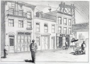 Stati Uniti, New York: vista di una strada di un quartiere della città negli anni 