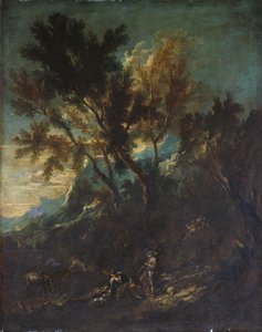 Paesaggio montano con figure pastorali da Alessandro Magnasco