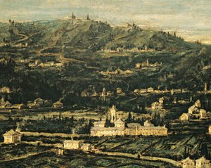 Dettaglio di Intrattenimento nel Giardino di Albaro da Alessandro Magnasco