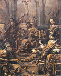 Suore che filano e ricamano, di Alessandro Magnasco, detto Lissandrino da Alessandro Magnasco