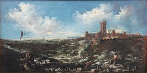 La preghiera dei monaci presso il mare da Alessandro Magnasco