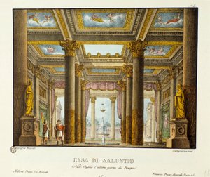 Veduta della Casa di Salustio. Scenografia per la rappresentazione de “L