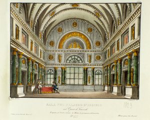 Vista del palazzo del re di Siracusa Argirio Scenografia per la rappresentazione a Milano nel 1829 dell