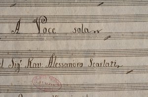 Partitura manoscritta di XXV Cantate per voce solista di Alessandro Scarlatti da Alessandro Scarlatti