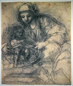 La Madonna e il Bambino con un monaco certosino da Alessandro Tiarini