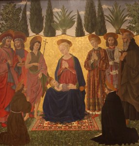 Maria e il bambino con otto santi da Alesso Baldovinetti