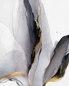 Elegante flusso grigio dorato