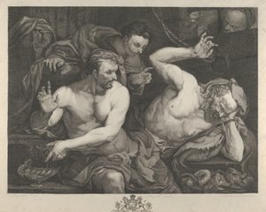 Giuseppe interpreta i sogni del capo coppiere e del capo panettiere del faraone da Alexander Bannerman
