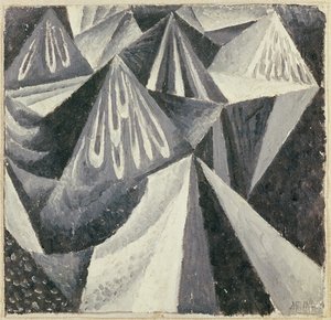 Composizione cubo-futurista in grigio e bianco, 1916