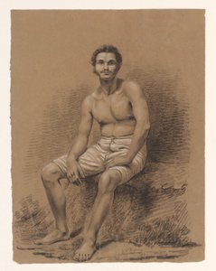 Studio della testa di un uomo, tre quarti a destra da Alexander Cranendoncq