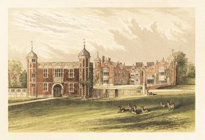 Charlecote, Warwick, Inghilterra, 1880 (incisione) da Alexander Francis (after) Lydon
