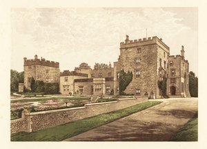 Castello di Muncaster, Cumbria, Inghilterra (incisione)