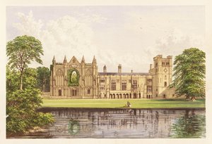 Newstead Abbey, Nottinghamshire, Inghilterra. 1880 (incisione)