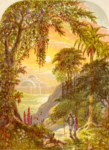 Cristiano e Speranzoso nella terra di Beulah, da Il progresso del pellegrino di John Bunyan, pubblicato c.1880 da Alexander Francis Lydon