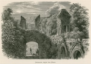 Abbazia di Glastonbury, interno, da ovest
