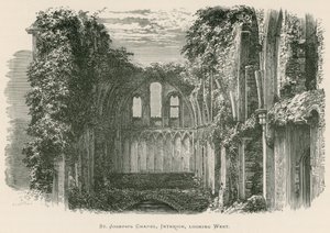 Abbazia di Glastonbury, Cappella di San Giuseppe, Interno, vista verso ovest