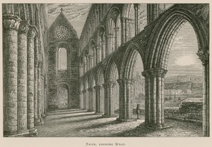 Abbazia di Jedburgh, Navata, vista verso ovest da Alexander Francis Lydon