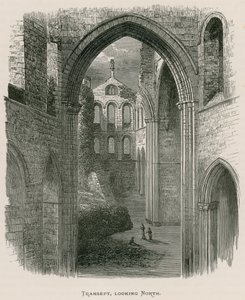 Abbazia di Kirkstall, transetto, vista a nord da Alexander Francis Lydon