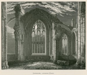Abbazia di Melrose, interno, vista verso est da Alexander Francis Lydon